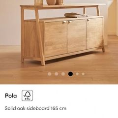 Solid oak sideboard
