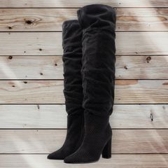 Anna Field Diamante Over The Knee Boots