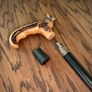 Unique Handmade Walking Stick, Kitty with Celtic Knot Handle, Never Used Image 8