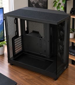 NZXT H6 Flow Black Gaming PC Case  3 Fans Included