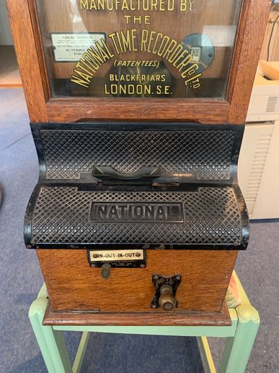 Vintage National Time Recorder Co Ltd., London Time. Antique Clock.