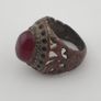 Ancient Brass Red CZ Ring  Rustic Collectible Jewellery Image 7