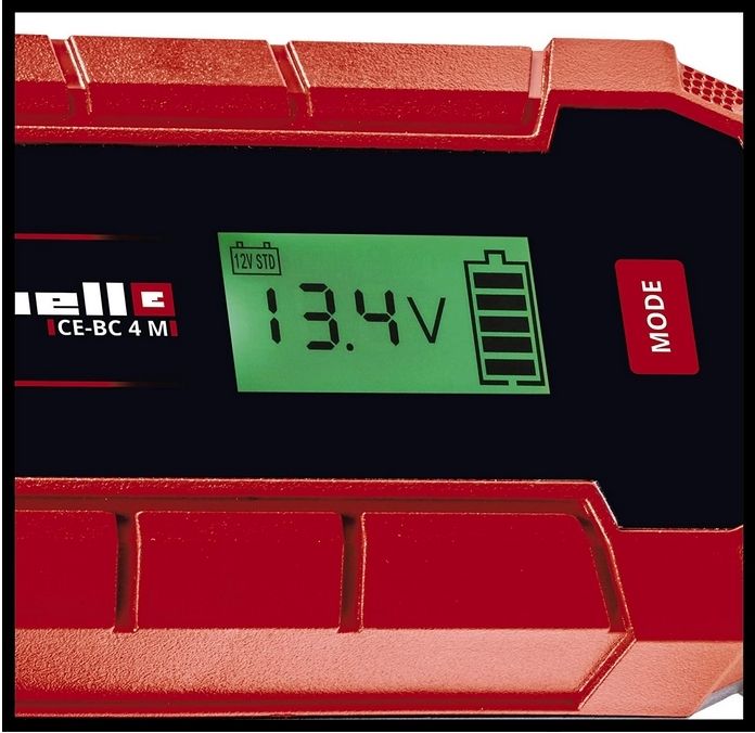 Einhell CE-BC 4 M 12V-6V Intelligent Battery Charger | Microprocessor Controlled Multi-Stage Charger With Trickle Charging