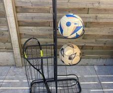 Holder for soccer balls and other sports stuff