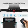 Under Desk Walking Pad with Foldable Handrail for Home/Office Workout Jogging Machine with Remote Control and App Image 3