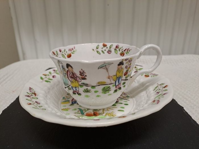 Early 19th C. Tea Cup & Saucer Attributed Hilditch