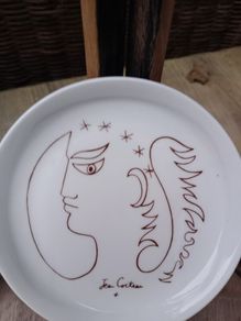 Jean Cocteau, porcelain  plate