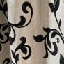 Ivory and Black Faux Silk Curtains 3 Pairs Available 86"w x 85"d Image 8