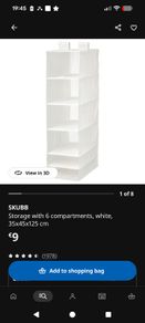 IKEK SKUBB  Storage with 6 compartments