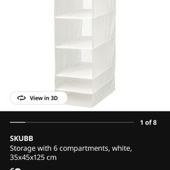 IKEK SKUBB  Storage with 6 compartments