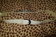 Women's white belt with studs size XL Postage included