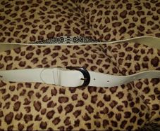 Women's white belt with studs size XL Postage included