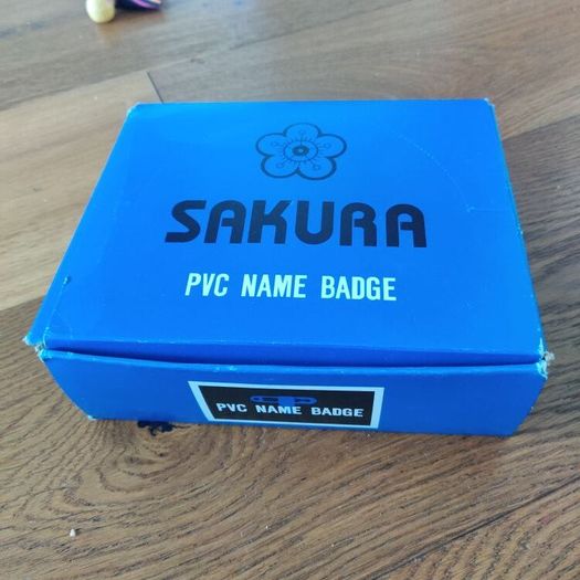 Sakura PVC Name Badges Dual Pin Clip. 2 Boxes Available. 8e each or two for 13e