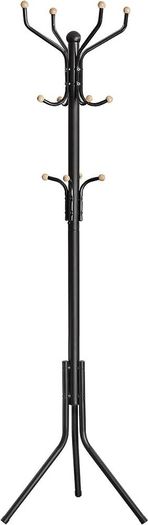 FREE EXPRESS SHIPPING Metal Coat Rack, Clothes Stand, Hat Handbag Hanger, 182 cm Tall Hall Tree, Black