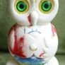 VINTAGE 1950's Roly Poly Owl Weeble Wobble Child's Toy Image 2