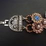 Art Deco Vintage Style Flower Leaf Statement Bracelet Image 7