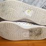 Adidas Originals Stan Smith Ladies UK5.5 EUR38.5 White Leather Trainers Gold Dot Pattern Image 10