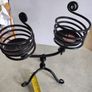 Vintage 1960 of swedish twin candle holders Holders, Cast Iron Candle Holders ,Ornate Black Metal Candle Holders ,twin black metal candle holders Image 5