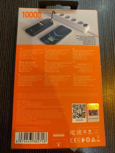 Power Bank 10000 Mah with cable usb type C A iphone micro