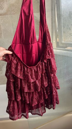 Shein Red Sparkly Dress Never Worn