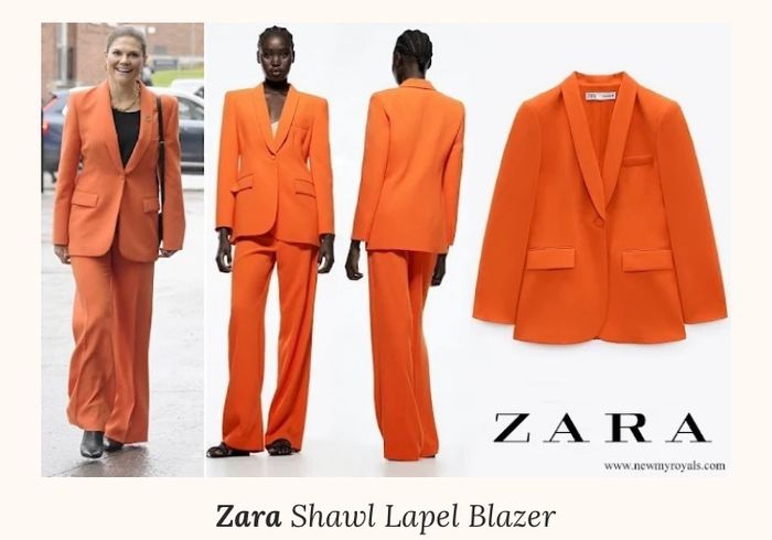 Fab Zara Bloggers Insta Famous Pumpkin Orange Suit Co Ord Blazer and Trousers   Size XL UK 14