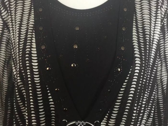 Ladies brand new brown and cream dressy top 2XL