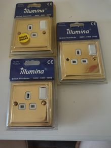 Brass Electric Switched Sockets