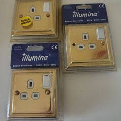 Brass Electric Switched Sockets