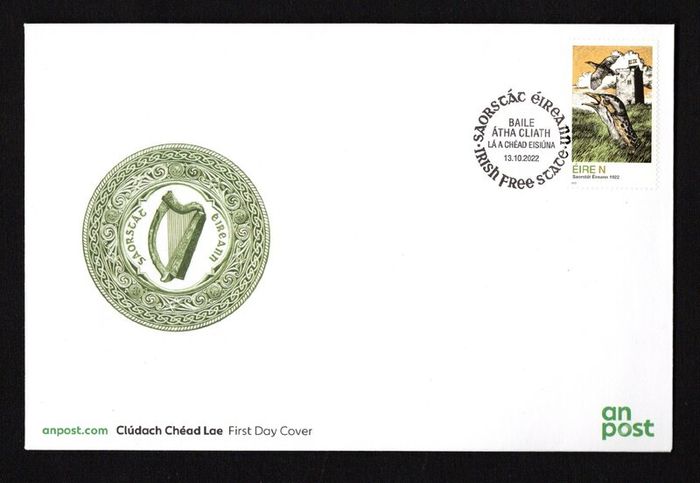 2022 Ireland Centenary of Establishment of Irish Free State (Saoistat Eireann) Commemorative Stamp An Post First Day Covers (FDC)