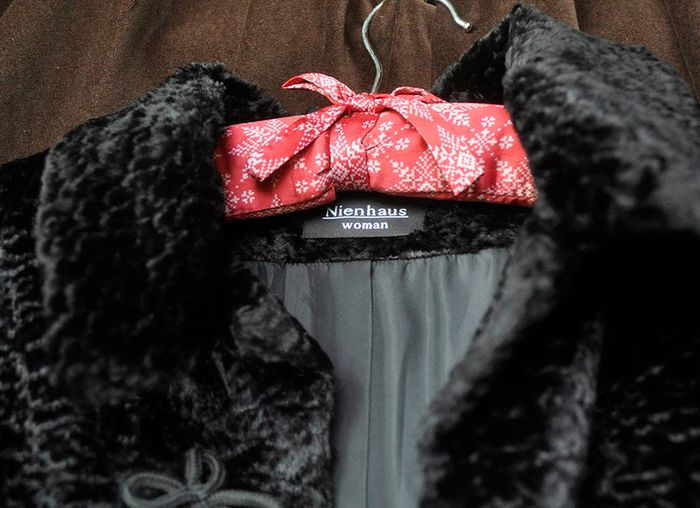 Black Faux Fur Ladies Jacket by NienHaus