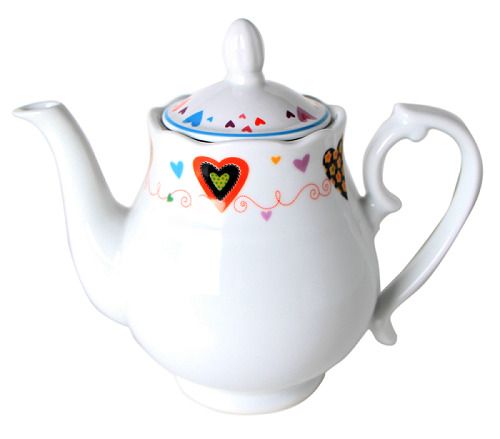Porcelain Tea Set With Hearts