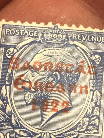 Irish overprinted British stamp 1922