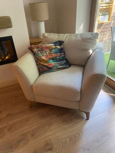 Cream / Beige Armchair in Excellent Condition