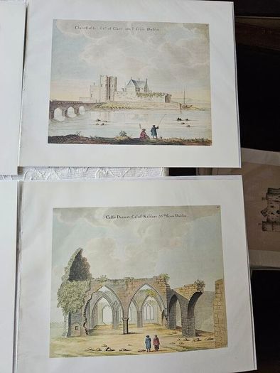 Beranger's Antique Buildings Of Ireland X 50 Prints. Each In A Sleeve With Clear Front. All In Mint Condition. See Photos For Same.