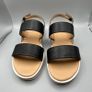 Call It Spring Black Strappy Sandals - Cork Mid Sole - Size 6.5 - Brand New Image 4