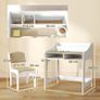 Children's Desk Set with Storage, Open Compartments, Chair, 3-8 Years, Wood Image 3