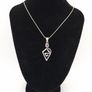 Silver Amethyst Geometric Spiral Pendant Image 8