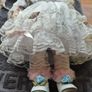 Vintage Irish Porcelain Doll with Flower Wreath and Pinwheel Vintage Image 7