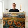 Sun-Kissed Sunflowers Original Acrylic Painting by ArtH2O Image 2