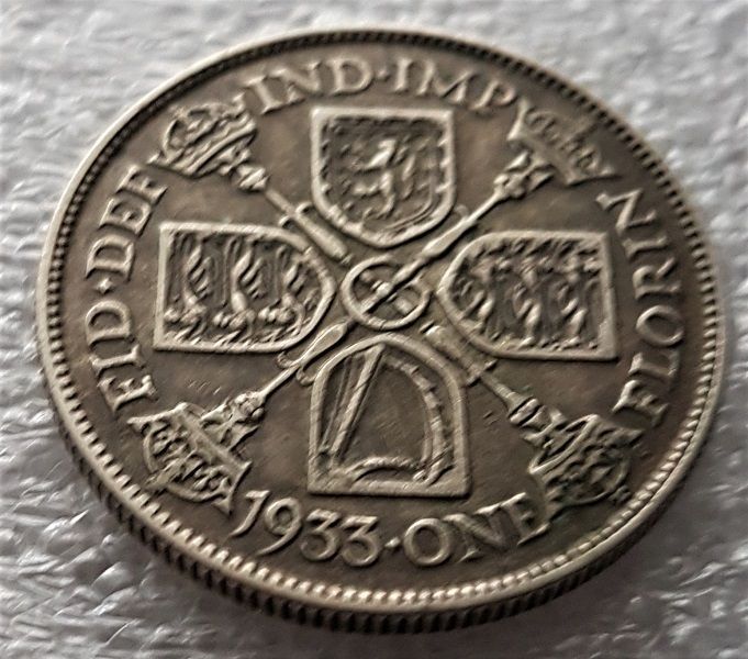 Great Britain - One Florin 1933  - Silver coin
