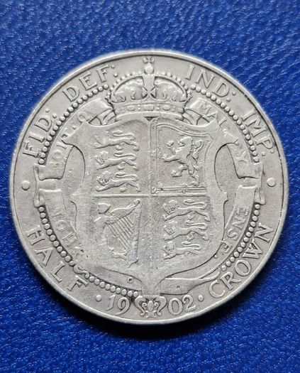 1902 United Kingdom  Half Crown - Edward VII Silver coin