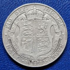1902 United Kingdom  Half Crown - Edward VII Silver coin