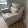 Electric recliner armchair, real leather Image 2
