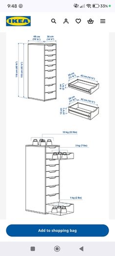 IKEA Alex 9 Drawer Unit