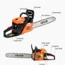 62cc Petrol Chainsaw with 20in Bar Image 3