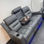 Titan Plus 3+2 Dark Grey Leather Recliner Sofa Set Image 2