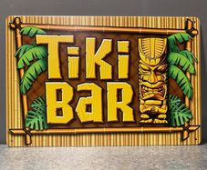 Tiki Bar Tin Metal Sign