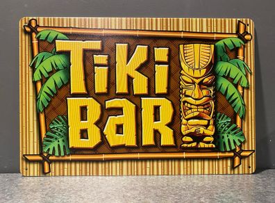 Tiki Bar Tin Metal Sign
