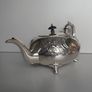 Stunning Vintage Sheffield 3-Piece Silver-Plated Tea Set with Large Engraved Gallery Tray - Polished & Ready Image 2