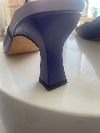 Vintage Celia Rubio Leather Sling Backs
